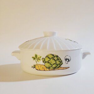 STYSON Japan Vintage Oven to Table Cookware Stamped Retro Casserole Dish Lid EUC